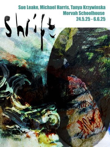 Exhibition poster for 'Shrift'