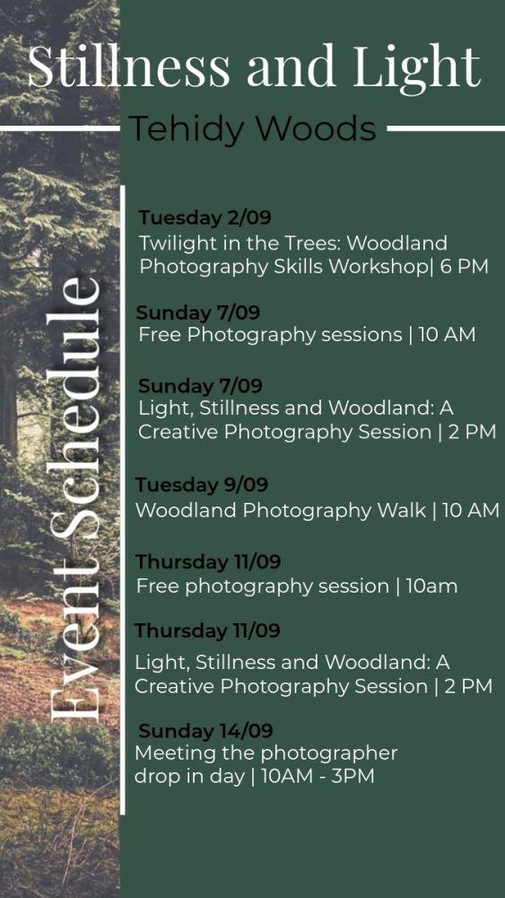 Tehidy Artists Residency Event Schedule